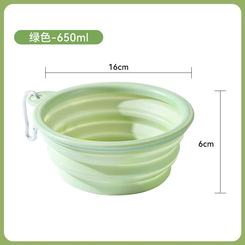 Macaron Collapsible Silicone Pet Bowl – Portable Foldable Food & Water Bowl for Dogs and Cats, Travel Outdoor Feeding Dish